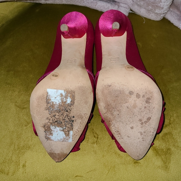 BCBGMaxAzria Pink Satin Heels - Picture 6 of 7